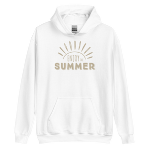 White / S Enjoy the Summer Unisex Hoodie by Design Express