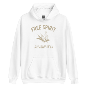 White / S Free Spirit Unisex Hoodie by Design Express