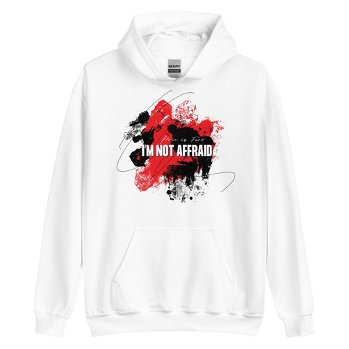 White / S I'm Not Affraid Unisex Hoodie by Design Express