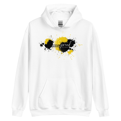 White / S Spread Love & Creativity Unisex Hoodie by Design Express