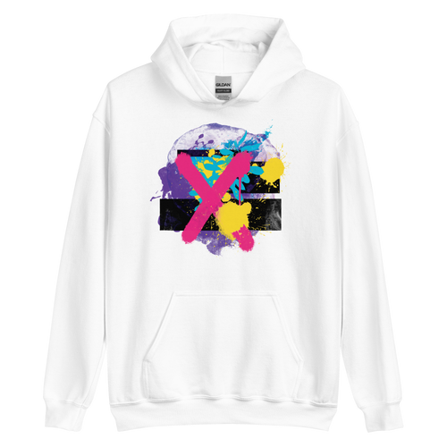 S Abstract Series 01 Unisex Hoodie White by Design Express