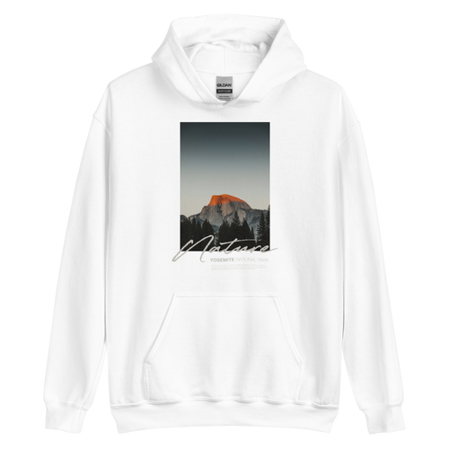 White / S Nature Yosemite Unisex Hoodie Front by Design Express