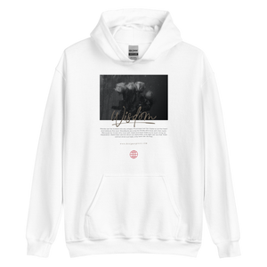 White / S Wisdom Front Unisex Hoodie by Design Express