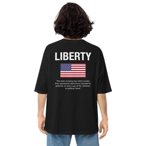 S Liberty Unisex Oversized Black T-Shirt by Design Express