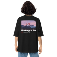Monte Fitz Roy, Patagonia Back Unisex Oversized Dark T-Shirt by Design Express