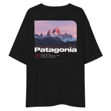Monte Fitz Roy, Patagonia Back Unisex Oversized Dark T-Shirt by Design Express