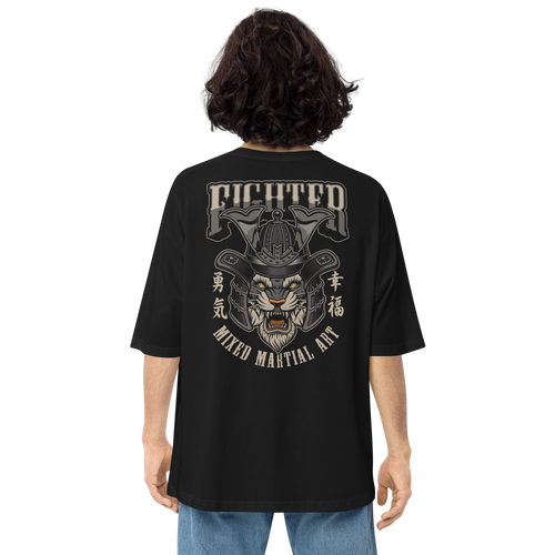 Fighter Martial Art Back Unisex Oversized T-Shirt by Design Express