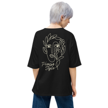 Picasso Line Style Back Unisex Oversized T-Shirt by Design Express