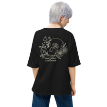 Marvelous Nightmare Flower Skull Back Unisex Oversized T-Shirt by Design Express