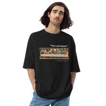 Black / S The Last Supper Unisex Oversized Dark T-Shirt by Design Express