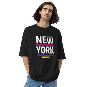 New York Pop Front Unisex Oversized T-Shirt by Design Express