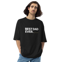 Black / S Best Dad Ever "Poppins" Unisex Oversized T-Shirt by Design Express