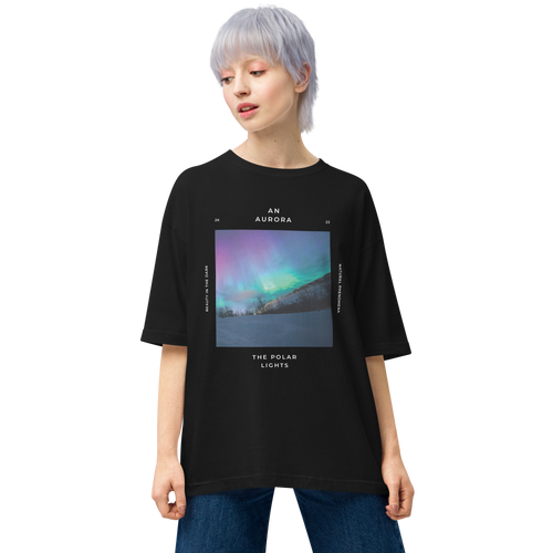 S Aurora Front Unisex Oversized T-Shirt by Design Express