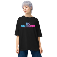 Black / S No Smoking Unisex Oversized T-Shirt by Design Express