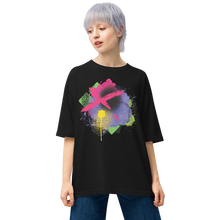 Black / S Abstract Series 05 Unisex Oversized T-Shirt by Design Express