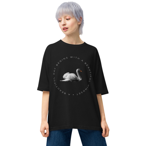 S a Beautiful day begins with a beautiful mindset Unisex Oversized T-Shirt by Design Express