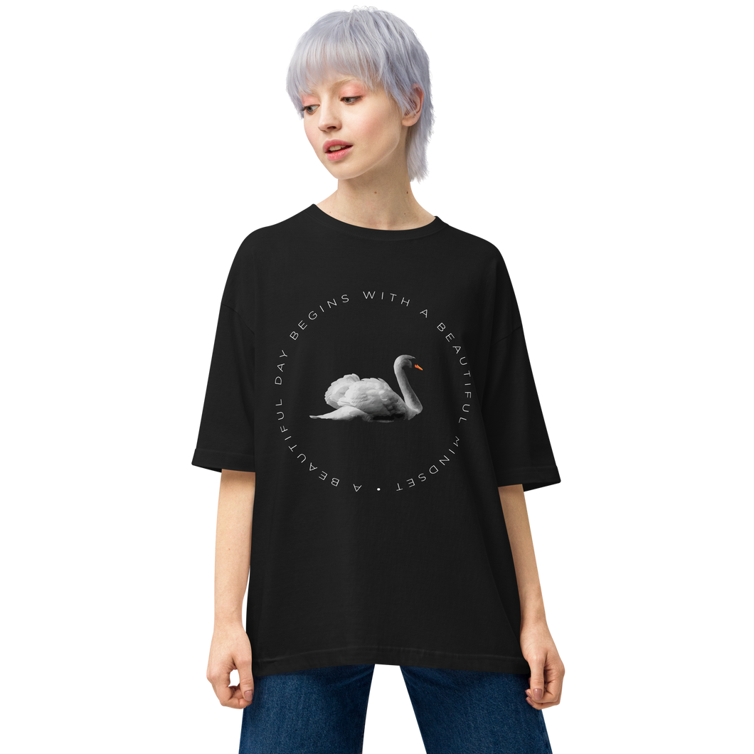 S a Beautiful day begins with a beautiful mindset Unisex Oversized T-Shirt by Design Express