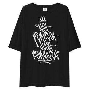 Not Perfect Just Forgiven Unisex Oversized Dark T-Shirt by Design Express