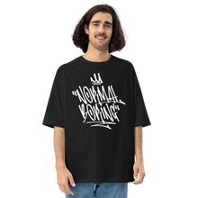 Black / S Normal is Boring Graffiti Unisex Oversized Dark T-Shirt by Design Express