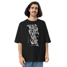 Black / S Make Peace Not War Unisex Oversized Dark T-Shirt by Design Express