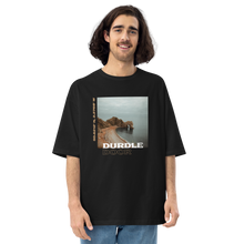 Durdle Door Front Unisex Oversized Black T-Shirt by Design Express