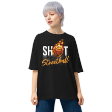 Shoot Streetball Front Unisex Oversized Dark T-Shirt by Design Express