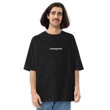 Black / S Monte Fitz Roy, Patagonia Back Unisex Oversized Dark T-Shirt by Design Express