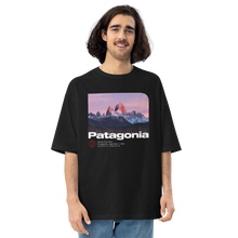 Black / S Monte Fitz Roy, Patagonia Front Unisex Oversized Dark T-Shirt by Design Express