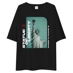 Statue of Liberty Front Unisex Oversized T-Shirt by Design Express