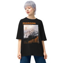 Maroon Bells, Colorado Front Unisex Oversized T-Shirt by Design Express