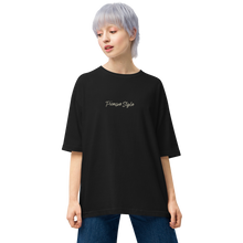 Black / S Picasso Line Style Back Unisex Oversized T-Shirt by Design Express