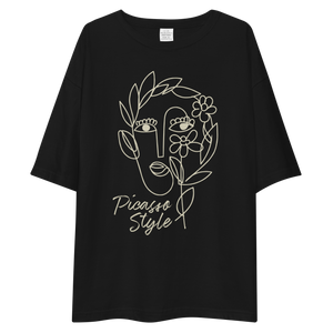 Picasso Line Style Front Unisex Oversized T-Shirt by Design Express