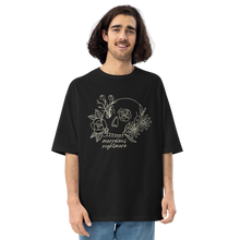 Black / S Marvelous Nightmare Flower Skull Front Unisex Oversized T-Shirt by Design Express