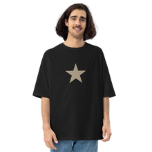 Black / S Star Unisex Oversized T-Shirt by Design Express