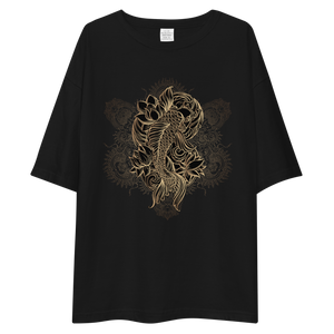 Gold Koi Fish Unisex Oversized T-Shirt by Design Express