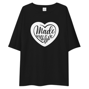 Made With Love (Heart) Unisex Oversized T-Shirt by Design Express