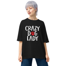 Black / S Crazy Dog Lady Unisex Oversized T-Shirt by Design Express