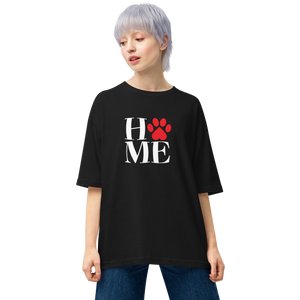 Home (Pet Lover) Unisex Oversized Dark T-Shirt by Design Express