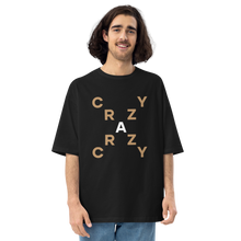 Black / S Crazy X-Cross Unisex Oversized T-Shirt by Design Express