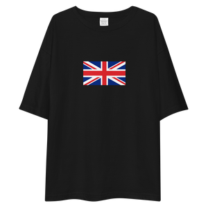 I'd Rather Be In Britain Unisex Oversized Black T-Shirt by Design Express