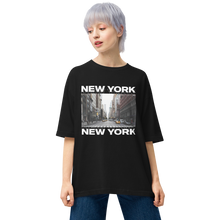 New York Front Unisex Oversized Dark T-Shirt by Design Express