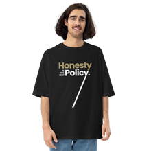 Black / S Honesty is the best Policy "Poppins" Unisex Oversized T-Shirt by Design Express