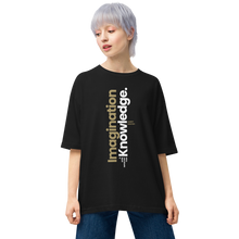 Imagination is more important than knowledge "Poppins" Unisex Oversized T-Shirt by Design Express