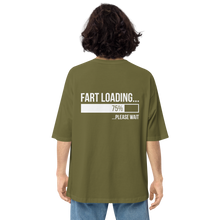 Fart Loading Sensitive Content Back Unisex Oversized T-Shirt by Design Express