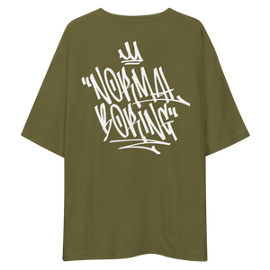 Normal is Boring Graffiti Back Unisex Oversized Dark T-Shirt by Design Express