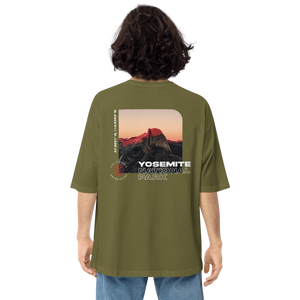 Yosemite National Park Back Unisex Oversized Dark T-Shirt by Design Express