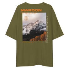 Maroon Bells, Colorado Back Unisex Oversized T-Shirt by Design Express