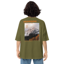 City Green / S Maroon Bells, Colorado Back Unisex Oversized T-Shirt by Design Express