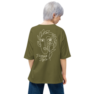 Picasso Line Style Back Unisex Oversized T-Shirt by Design Express