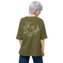 Marvelous Nightmare Flower Skull Back Unisex Oversized T-Shirt by Design Express